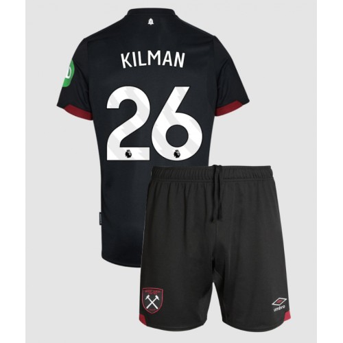 Fotbalové Dres West Ham United Max Kilman #26 Dětské Venkovní 2024-25 Krátký Rukáv (+ trenýrky)